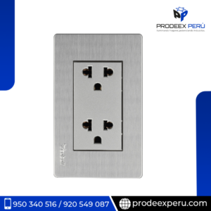 A5- TOMACORREINTE DOBLE 16A  C/LT - PLOMO