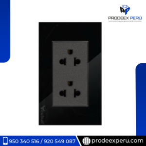 B2- TOMACORREINTE DOBLE C/LT – NEGRO ESPEJO