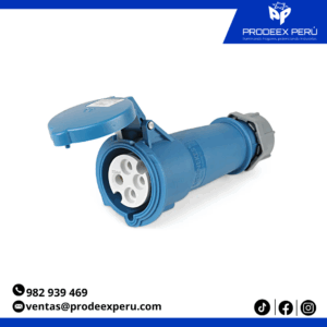 TOMA AEREO 32AMP 3P+T 250V AZUL 9H IP44-MENNEKES