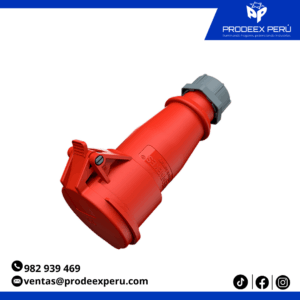 TOMA AEREO 16AMP 2P+T 415V ROJO 6H IP44-MENNEKES