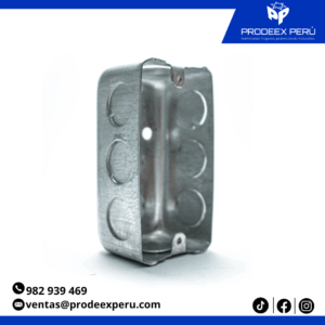 Caja Eléctrica Metálica 4x2 Rectangular – Acero Galvanizado para Tomacorrientes e Interruptores
