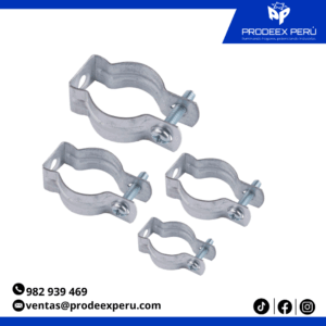 Abrazadera tipo Caddy Galvanizada con Tornillo | Fijación Metálica para Tubería Conduit