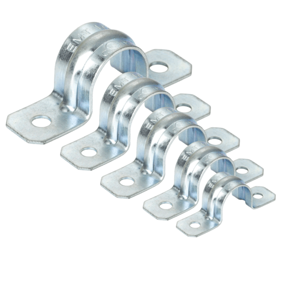 Abrazaderas EMT Galvanizadas de 2 Orejas para Tubo Conduit | Fijación Eléctrica Segura - Imagen 2