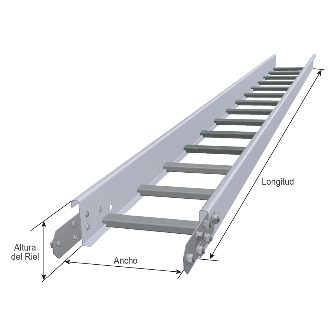 Bandejas Portacables Galvanizadas Tipo Escalerilla, Hermética, Perforada y Rejilla | NEMA VE‑1 - Imagen 2