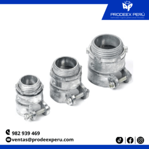 Conector Simple Recto Liviano para Tubería Conduit Flexible | Zinc Certificado