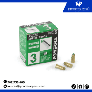Fulminante Verde Cal. 22 x100 | Alta Potencia para Fijación en Concreto y Superficies Sólidas