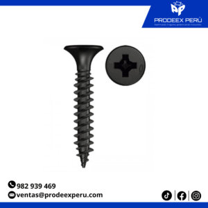 Tornillo Punta Fina 6x1" | Caja x 1000u | Negro Fosfatado Autoperforante
