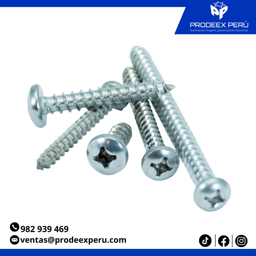 Tornillo Wafer Punta Fina PH Zincado | Autoperforante para Drywall y Perfiles Metálicos