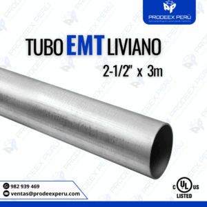 Tubo Conduit EMT Galvanizado 2-1/2″ | Alta Resistencia para Instalaciones Eléctricas