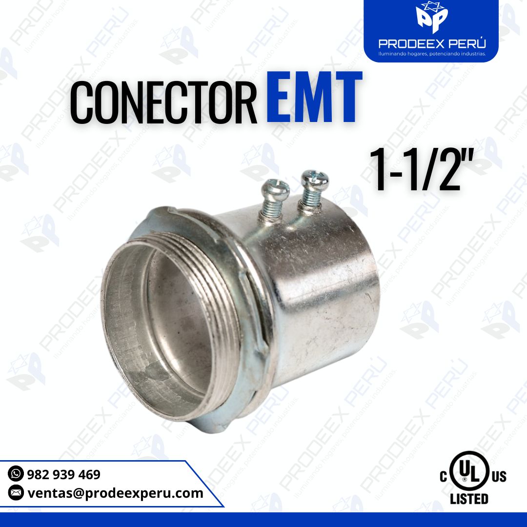 Conector EMT 1-1/2” Galvanizado | Conexión Durable para tubo emt