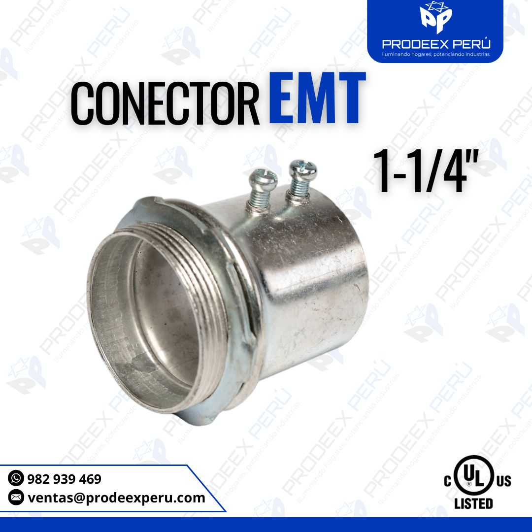 Conector EMT 1-1/4” Galvanizado | Conexión Durable para tubo emt
