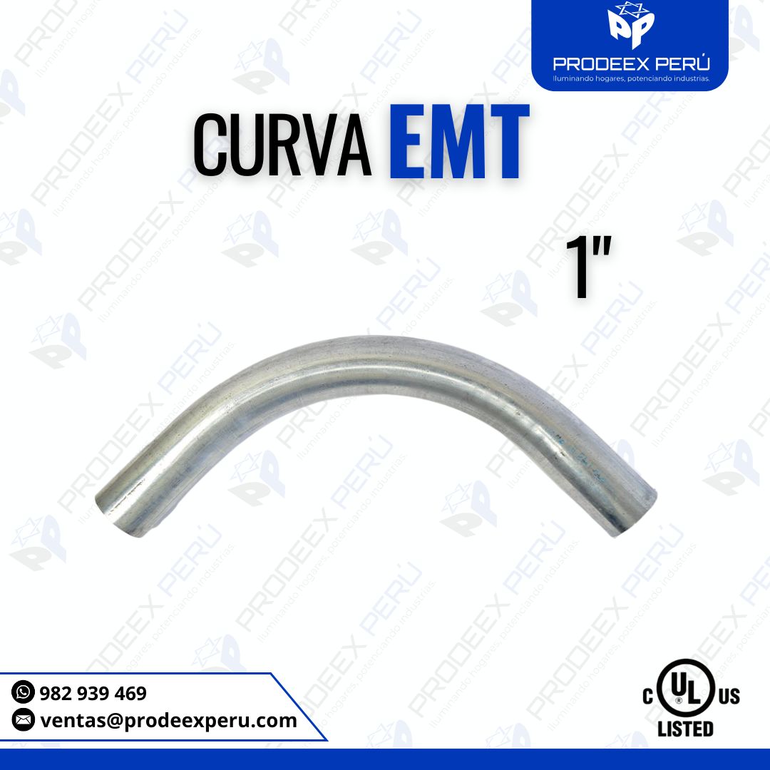Curva EMT Galvanizada 1″ | Alta Resistencia para Tuberías Eléctricas
