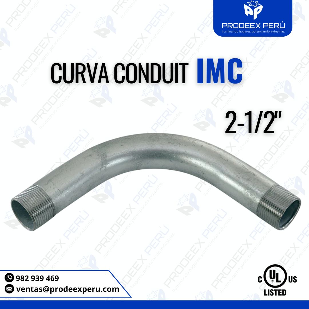 Curva IMC 2-1/2″ Galvanizada | Curvado Preciso y Seguro para tuberías Conduit IMC