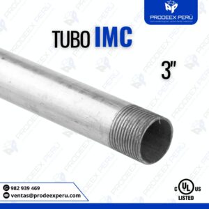 Tubería IMC Galvanizada 3″ | Acero Resistente UL 1242 – Uso Industrial y Comercial