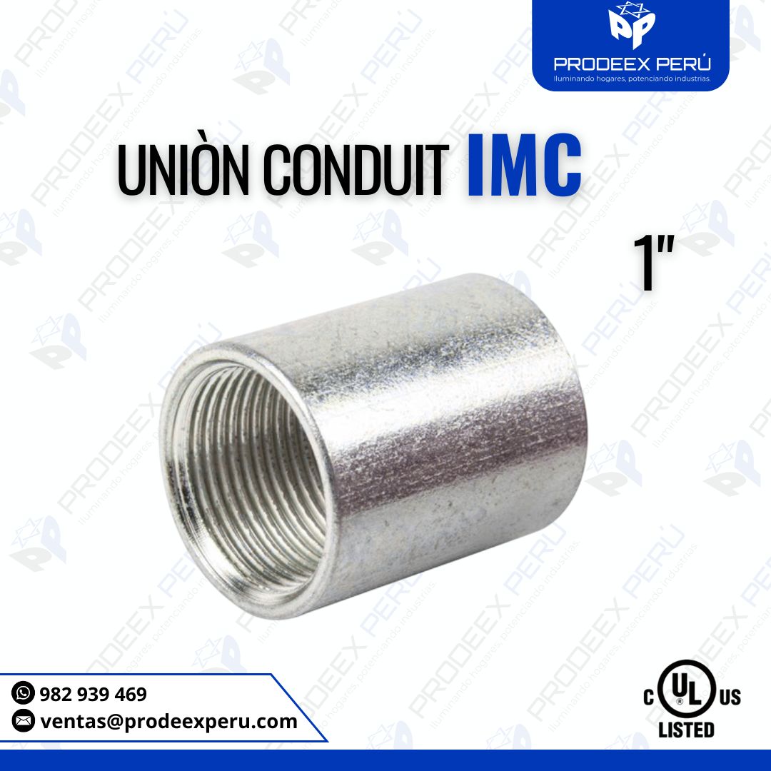 Unión IMC 1" para Tubo Metálico | Acero Galvanizado | Norma UL 1242 - ANSI C80.6