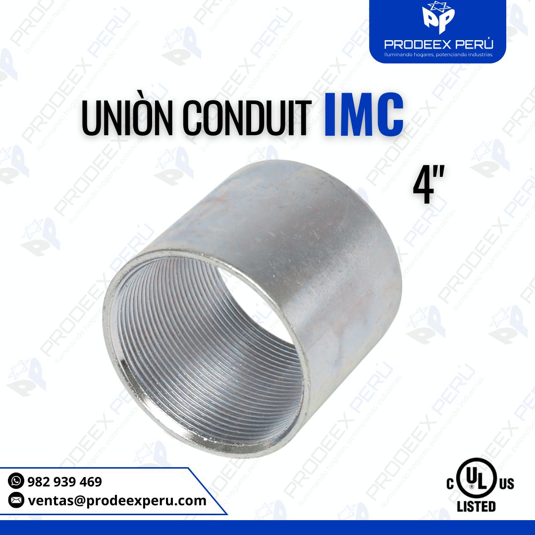 Unión IMC 4" Galvanizada para Tubería conduit | Alta Resistencia y Certificación UL