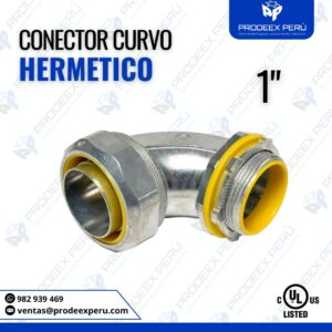 Conector Curvo Hermético 90° 1″| para tubería Conduit flexible