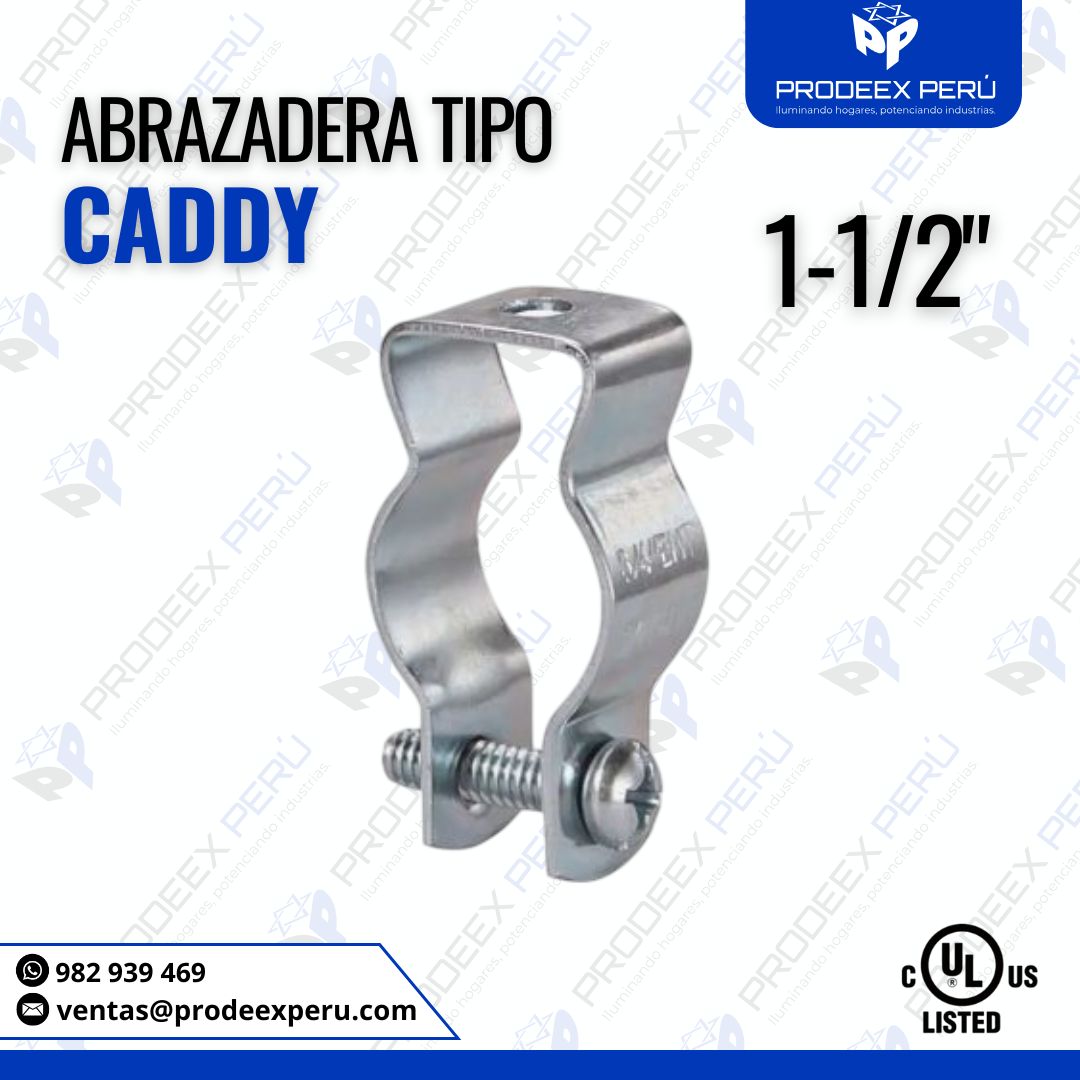 Abrazadera Tipo Caddy EMT 1-1/2" Galvanizada con Perno