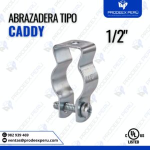 Abrazadera Tipo Caddy EMT 1/2" Galvanizada con Perno