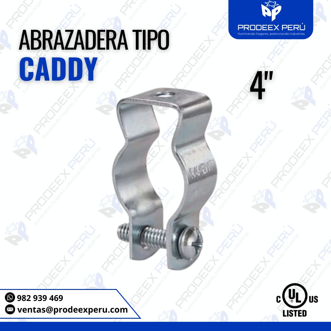 Abrazadera Tipo Caddy EMT 4" Galvanizada con Perno