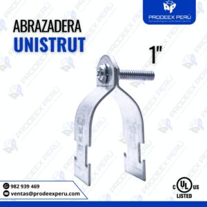 Abrazadera Unistrut Partida 1″ para Montaje en Riel Unistrut