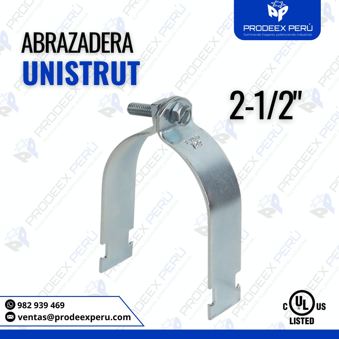 Abrazadera Unistrut Partida 2-1/2" de Alta Resistencia con Certificación UL