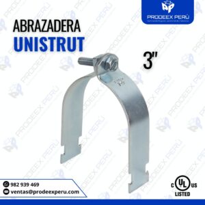 Abrazadera Unistrut - Partida 3" para Soporte de Tuberías