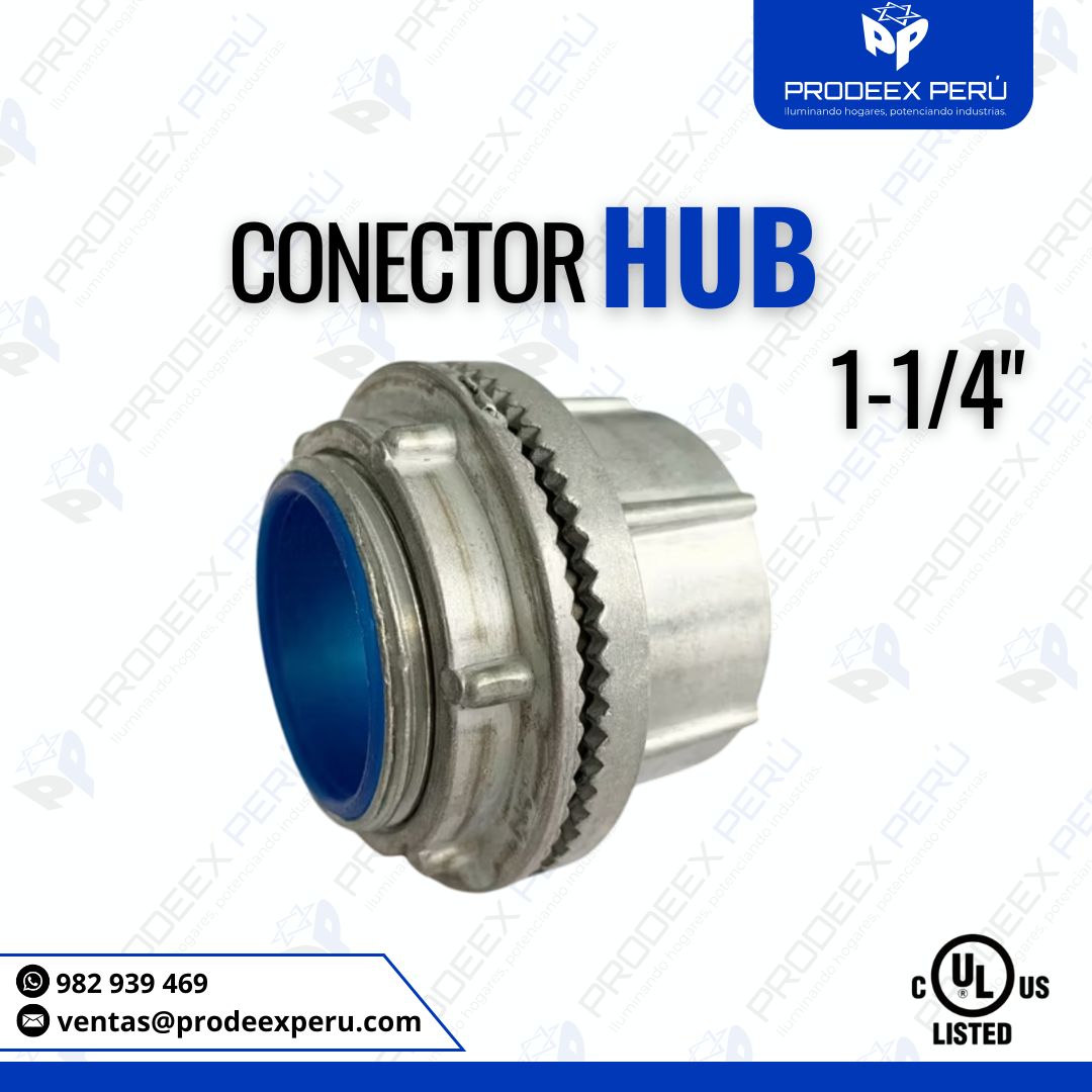 Conector HUB Eléctrico 1-1/4"″ a Prueba de Agua, Aceite y Polvo | Zinc UL