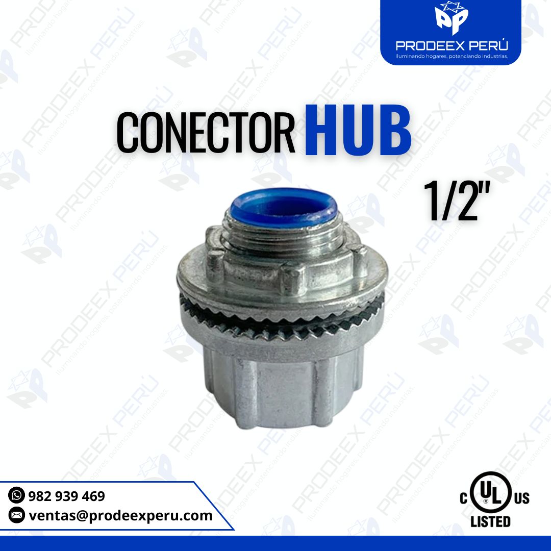 Conector HUB Eléctrico 1/2″ a Prueba de Agua, Aceite y Polvo | Zinc UL