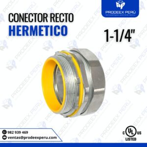 Conector Recto Hermético Liquid Tight 1-1/4" | Para Tubería Conduit Flexible