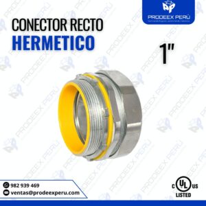 Conector Recto Hermético Liquid Tight 1″ | Para Tubería Conduit Flexible