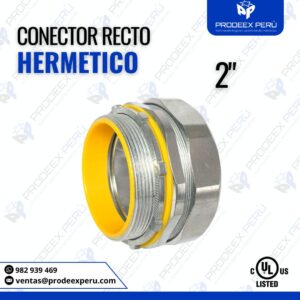 Conector Recto Hermético Liquid Tight 2" | Para Tubería Flexible
