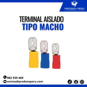 Terminal Aislado tipo Macho | Pqt 100U