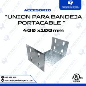 Unión para Bandeja Portacable Galvanizada400x100mm | Accesorio 90° NEMA VE-1