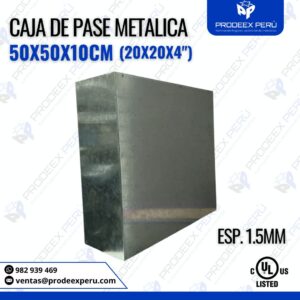 Caja de Pase Metálica 50x50x10cm| Esp. 1.50mm