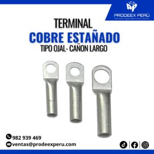 Terminal Ojal Cañón Largo Cobre Estañado | Conexiones Eléctricas Seguras