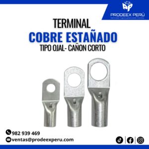 Terminal Ojal Cañón Corto de Cobre Estaño | Conexiones Eléctricas Seguras