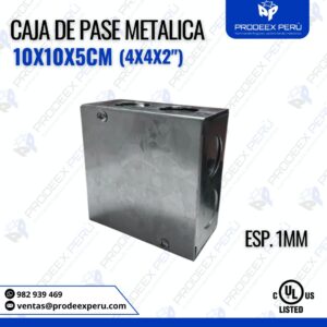 Caja de Pase Metálica 10x10x5cm| Espesor 1mm