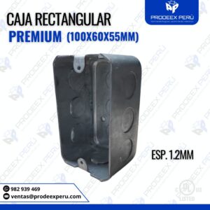 Caja Rectangular Premium 100x60x55mm Espesor 1.2 | Troquel 1/2″ – 3/4″