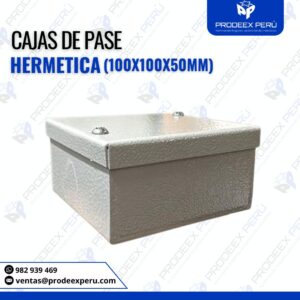 Caja de Pase Hermética IP65 100x100x50MM 1.5MM.