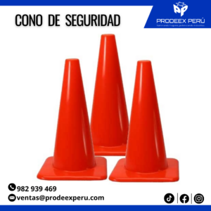 Cono de Señalización PVC Naranja Fluorescente con Base Pesada | Seguridad Vial y Obras