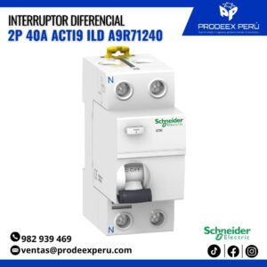 Interruptor diferencial | Acti9 iLD 2P 40A 30mA Schneider Electric