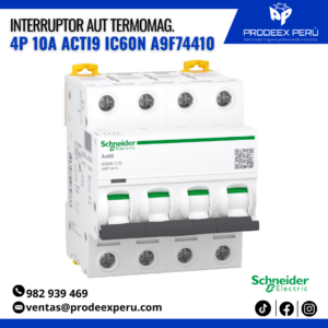 Interruptor Termomagnético 4P 10A | Schneider electric