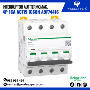 Interruptor Termomagnético 4P 16A | Schneider electric