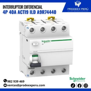 Interruptor diferencial | Acti9 iID 4P 40A 300mA Schneider Electric