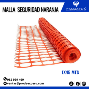 Malla de Seguridad Naranja HDPE / PVC de Alta Visibilidad
