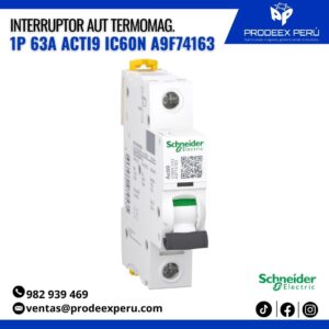 Interruptor Termomagnético Acti9 iC60N 1P 63A | Schneider Electric