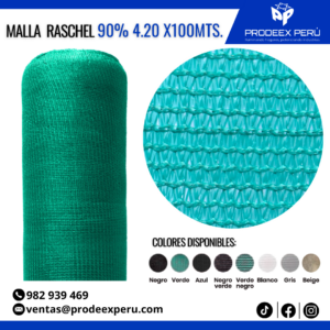 Malla RaschelMax 90% | Malla Sombra de Alta Densidad con Protección UV para Construcción y Agroindustria