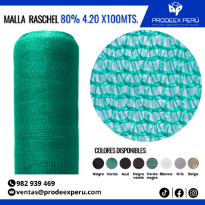 Malla RaschelMax 80% | Malla Sombra de Alta Resistencia UV para Techos y Agricultura