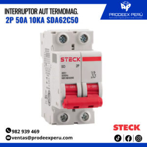 Interruptor Termomagnético monofásico 2P 50A Curva C | steck
